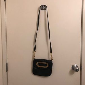 Michael Kors black crossbody bag with gold chain